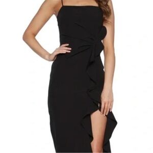 Elegant Black Ruffle Dress